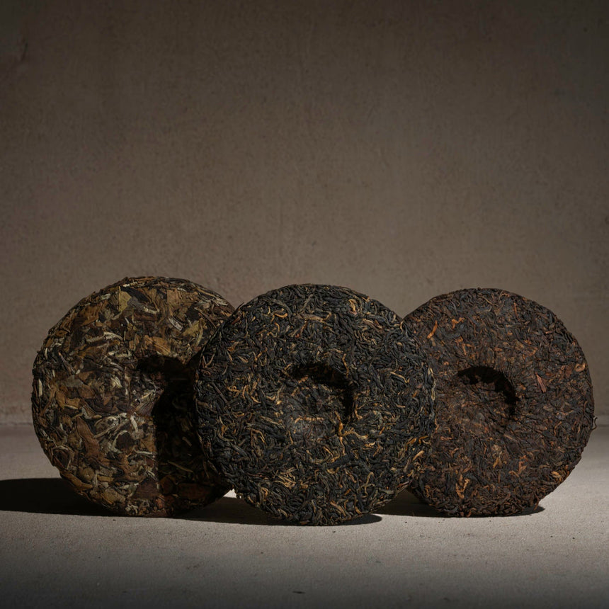 Three Cake Set | White, Red and Shou Puerh Tea