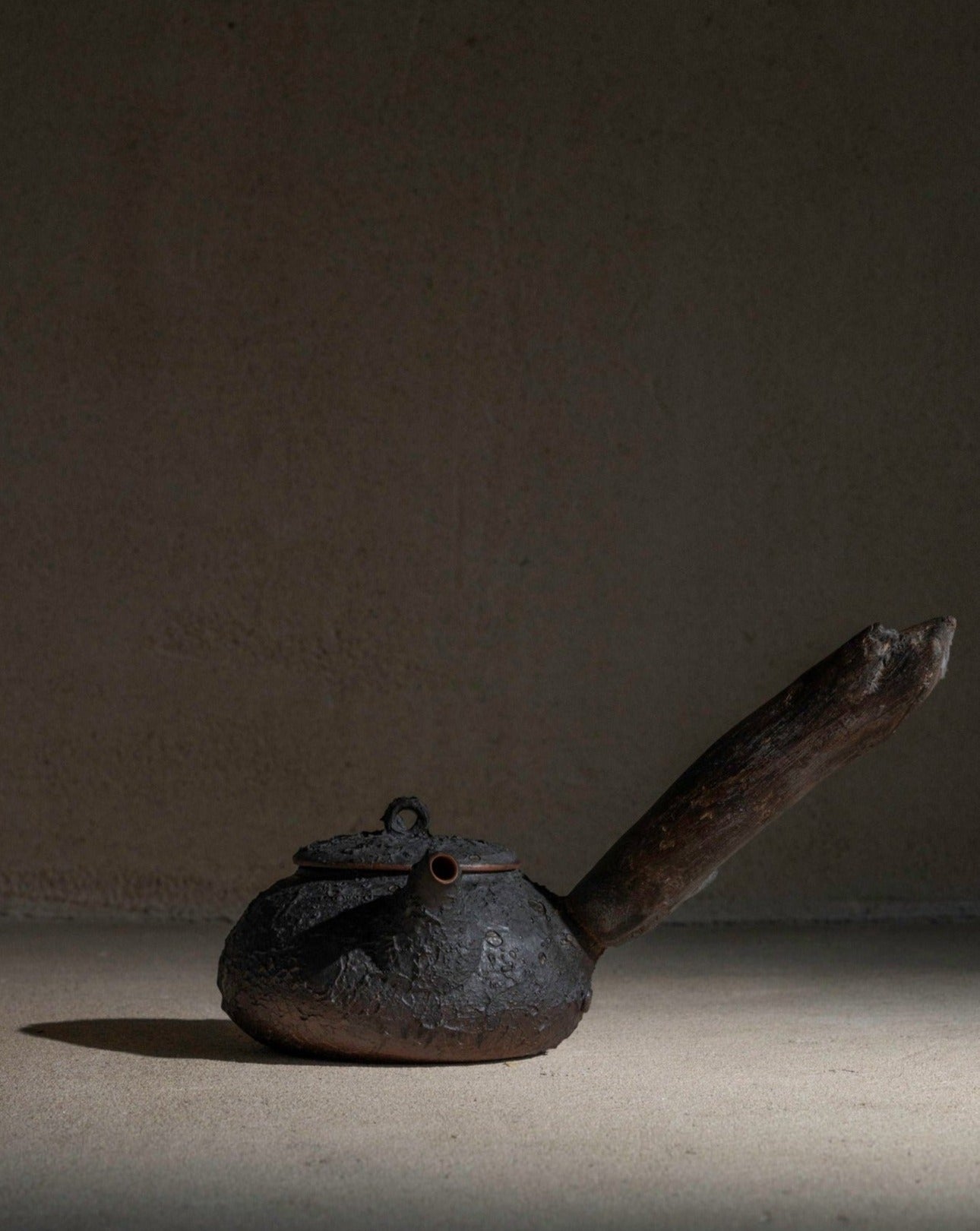 Wood Handle Teapot 450ml Charcoal
