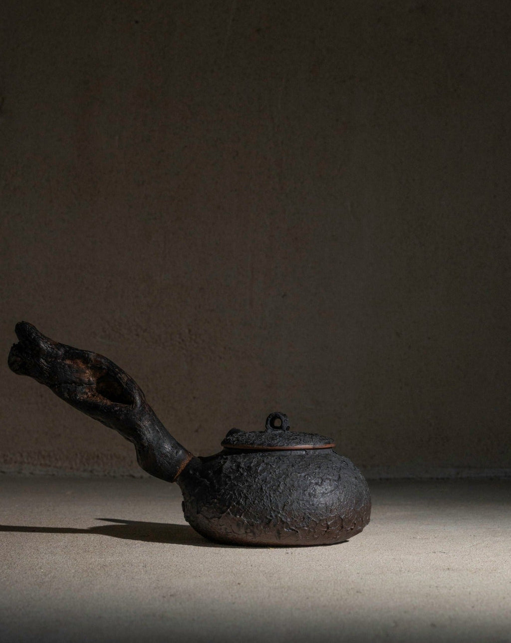 Wood Handle Teapot 450ml Charcoal