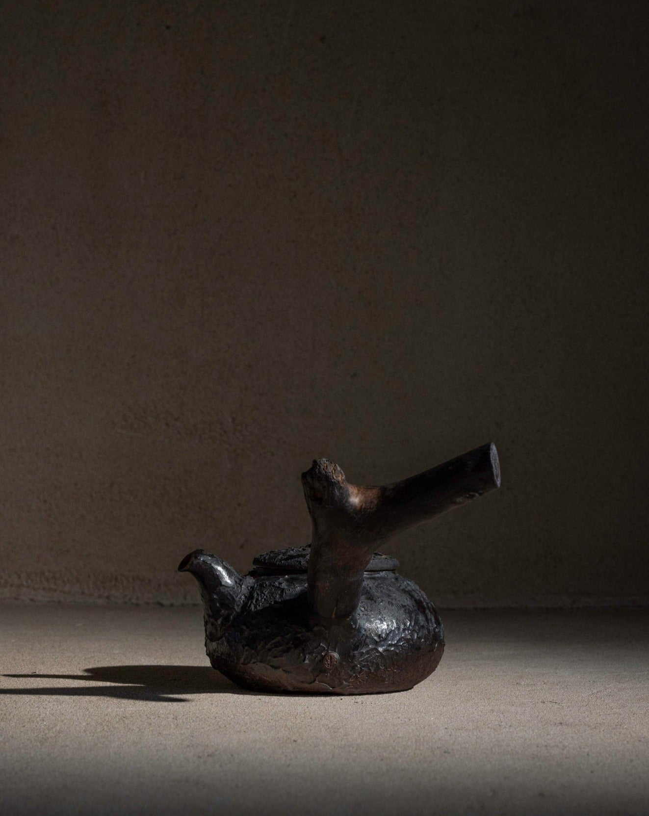 Wood Handle Teapot 450ml Charcoal