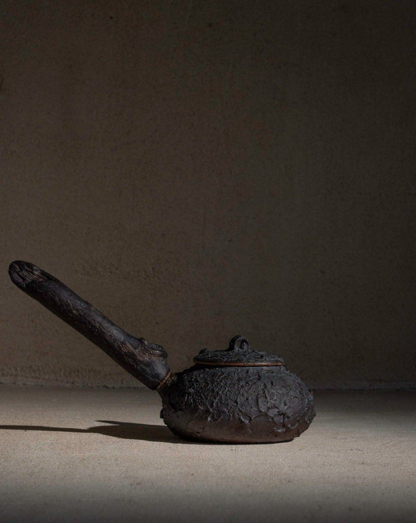 Wood Handle Teapot 450ml Charcoal