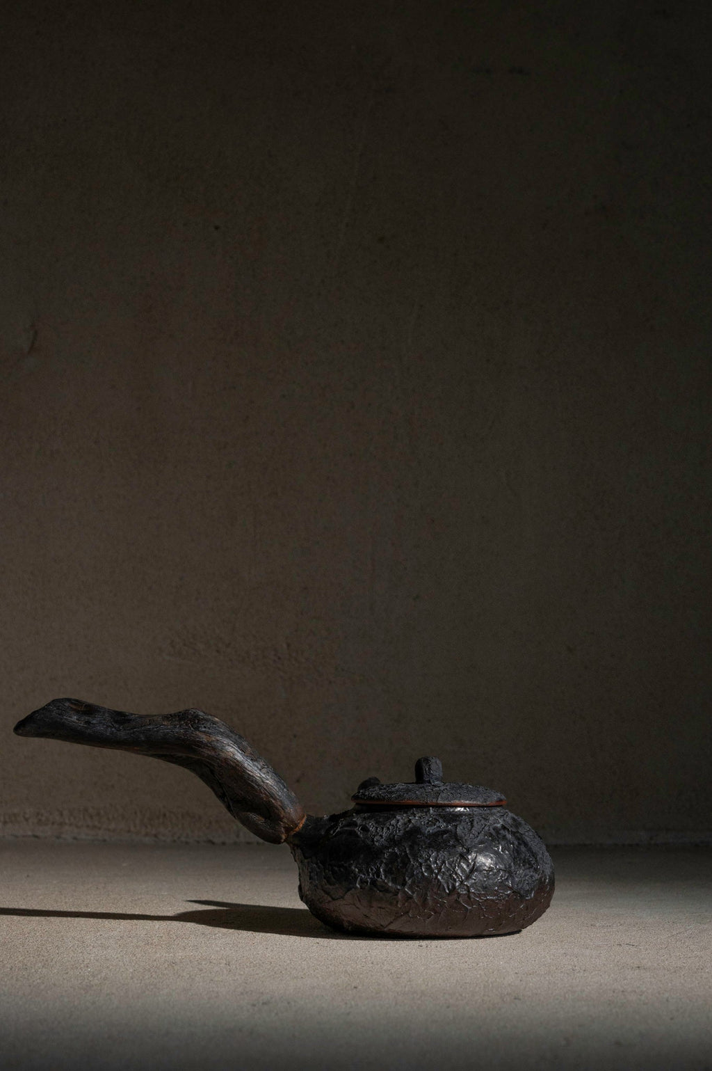 Wood Handle Teapot 450ml Charcoal